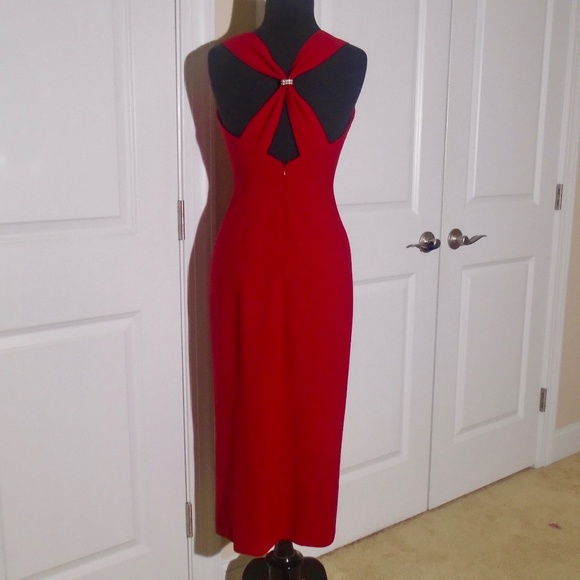 ANN TAYLOR Special Occasion Red Midi Sheath Dress - Picture 5 of 10